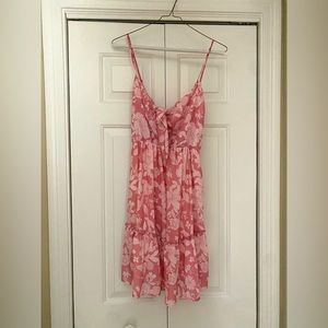 Pink Lily Pink Flower Printed Midi Dress